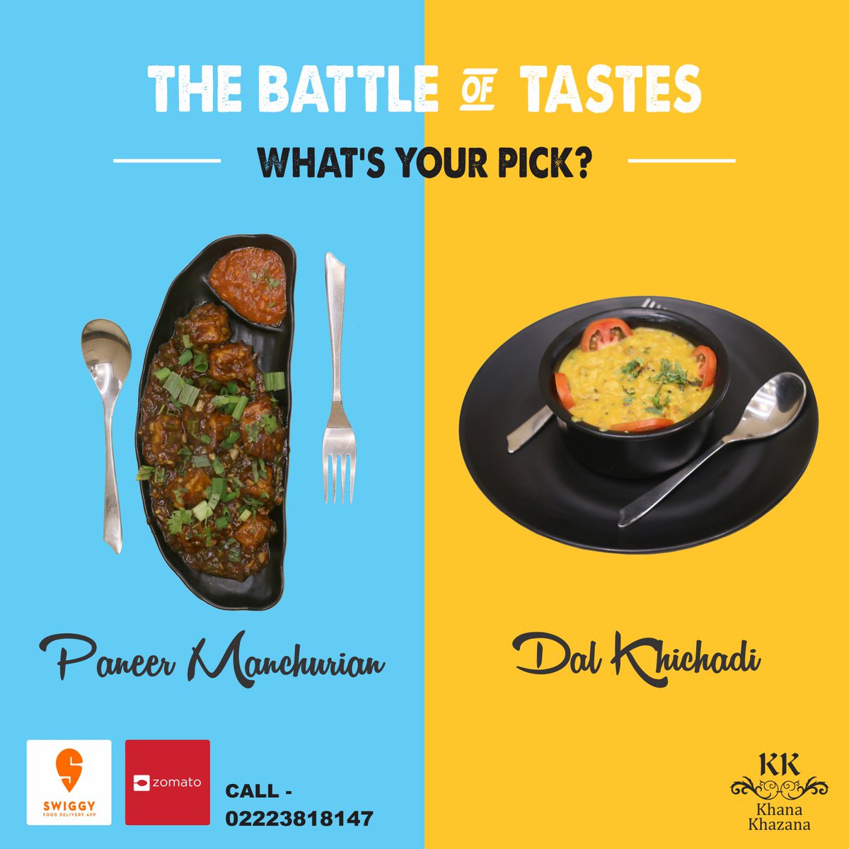 THE ULTIMATE BATTLE OF TASTES♥️
Comment your pick: Paneer Manchurian or Dal Khichdi?

#KhanaKhazana #CharniRoad #Mumbai #KhaneMeinKyaHai #IndianCuisine #MumbaiFoodie #Foodgasm #Foodporn #Foodiestan #Foodoholics #TastyFood #Deliciousfood #paneermanchurian #dalkhichdi