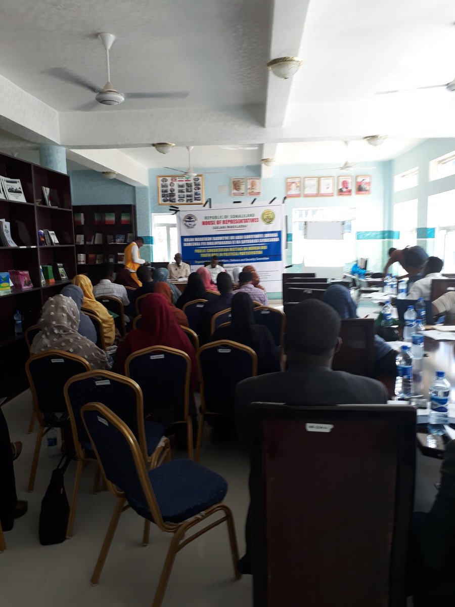 AFodda's tweet image. Today, some of #somaliland #women and #youth have been participated a valuable public consultation meeting discussed on women and youth role in political participation organized by internal affairs committee of the House of Representatives, held at Parliament.