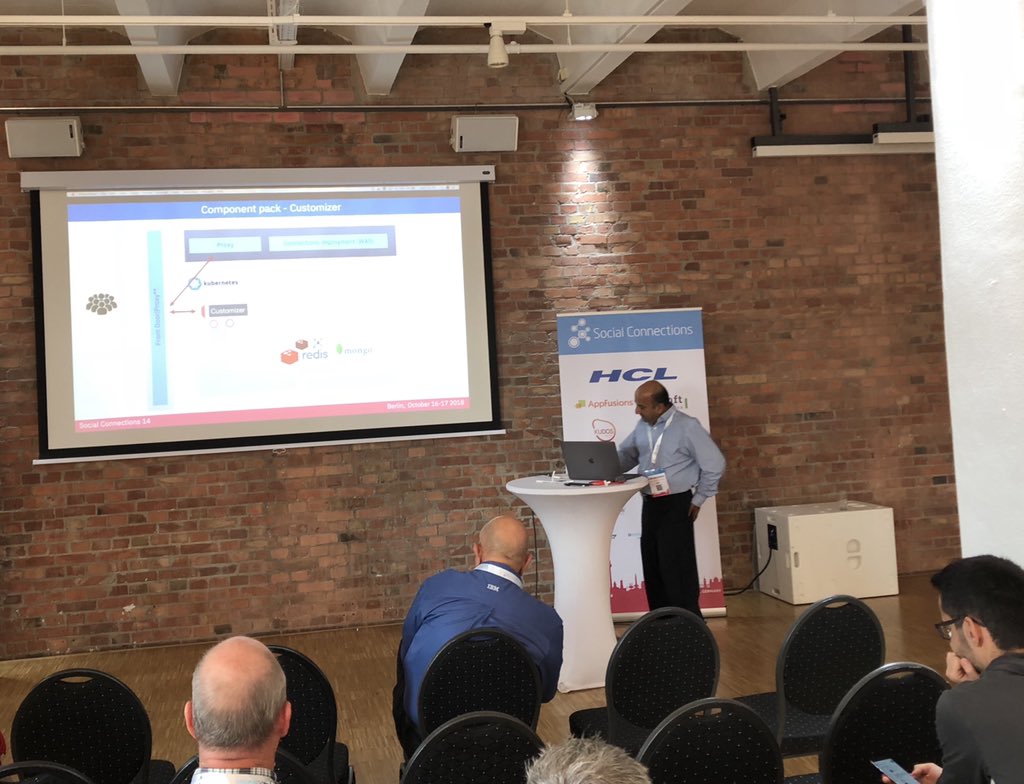 Miki Banatwala talking about Customizer on-premises at #SocCnx - #IBMConnections