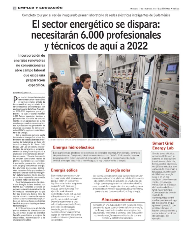 moni_bs's tweet photo. Sector Energético necesitará mas Profesionales y Técnico de aquí a 2022 ⁦@Mineduc⁩ ⁦@MinEnergia⁩ ⁦@AgenciadeSE⁩ ⁦@SenceChile⁩ ⁦@ANESCOCHILE⁩ ⁦@VertebralChile⁩ https://t.co/rVM9ZoggtO