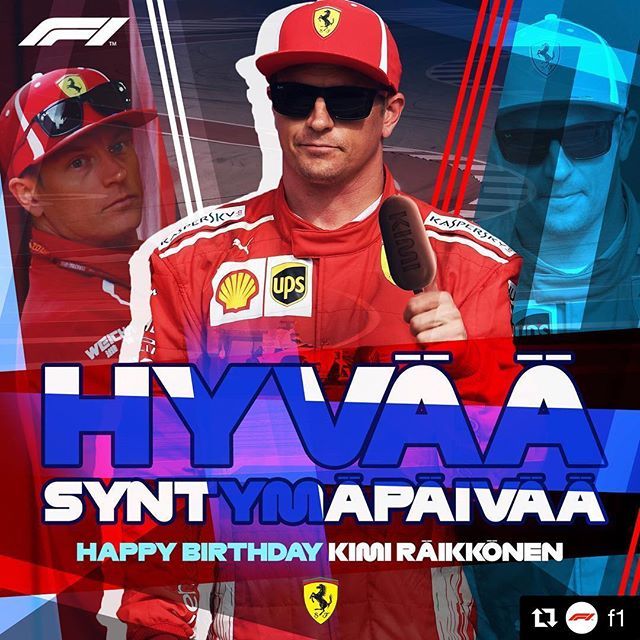 #Repost @f1 ・・・
Happy Birthday, @kimimatiasraikkonen 🎂 🎁 Leave your messages for the Iceman below ⬇️
.
#F1 #Formula #Kimi #Raikkonen #Kimi7 #Ferrari #InstaSports @scuderiaferrari ift.tt/2CmNhSQ