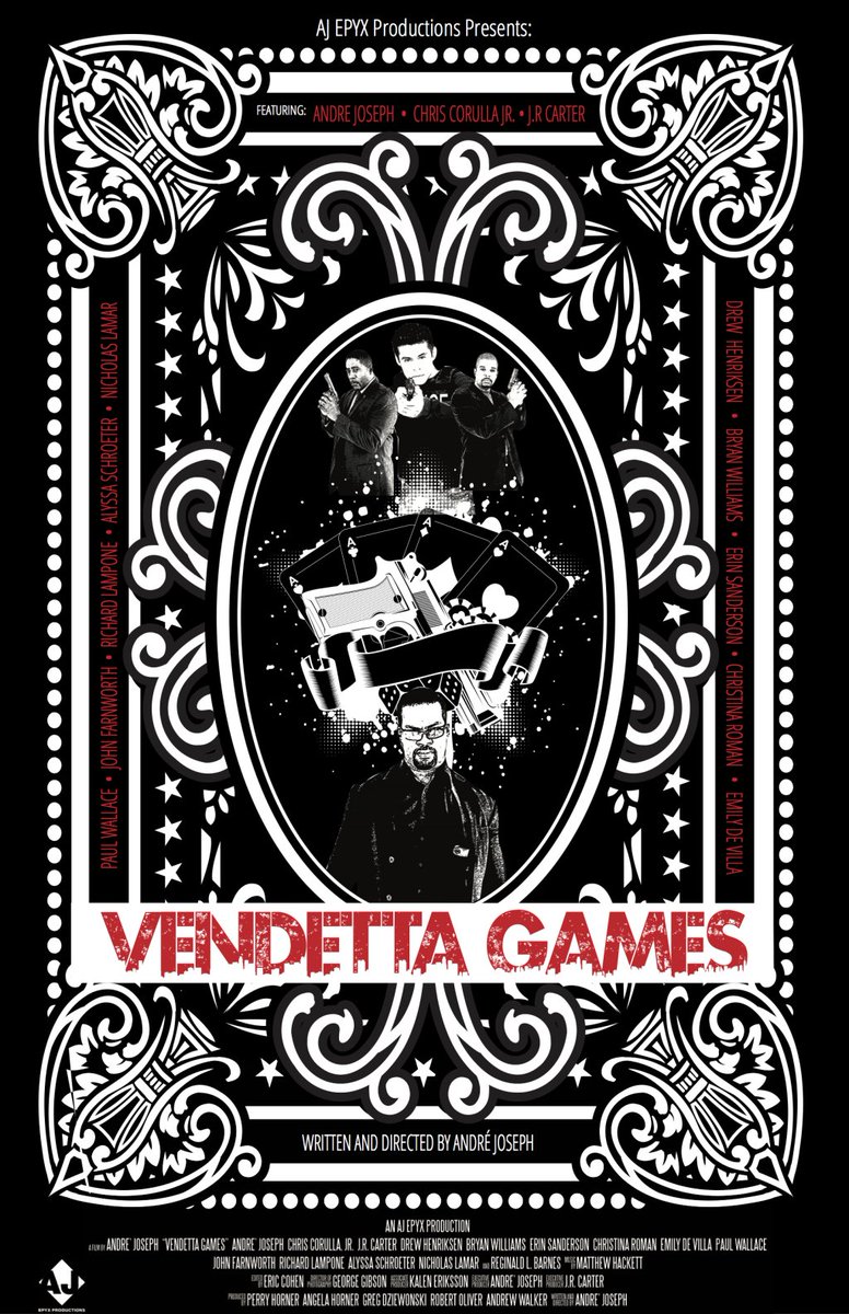 ajepyx's tweet photo. Major VENDETTA GAMES Updates @DBFilmFestival #accfest #wmiff #filmfestival #washingtondc #atlanticcity #featurefilm #awardwinner #bestactor #bestdirector #breakingnews #action #crimethriller #featurefilm #independentfilm #casino https://t.co/1EYLHIRvxM https://t.co/CQstrX4lyR