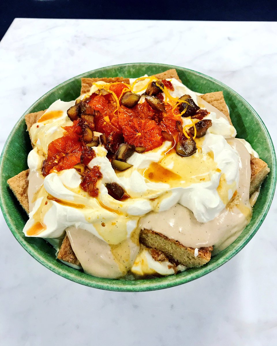 Christmas trifle in the making. I mean, in development. It’s got caramelised chestnut, tangerines and chestnut sabayon. You can probably imagine how good that is. Or shall I send some in the post? 😛
#testkitchen #christmasfood