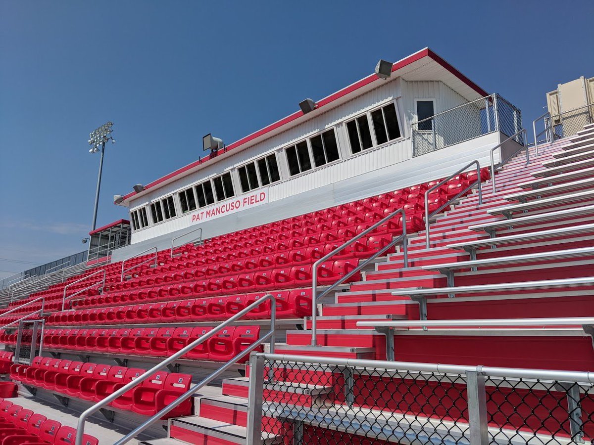 GDCG_'s tweet image. Princeton High School’s Football Stadium in #Cinci now features updated stadium seating for 3,000 home guests and 1,500 visitors and an updated press box #stadiumupgrades #construction #renovation