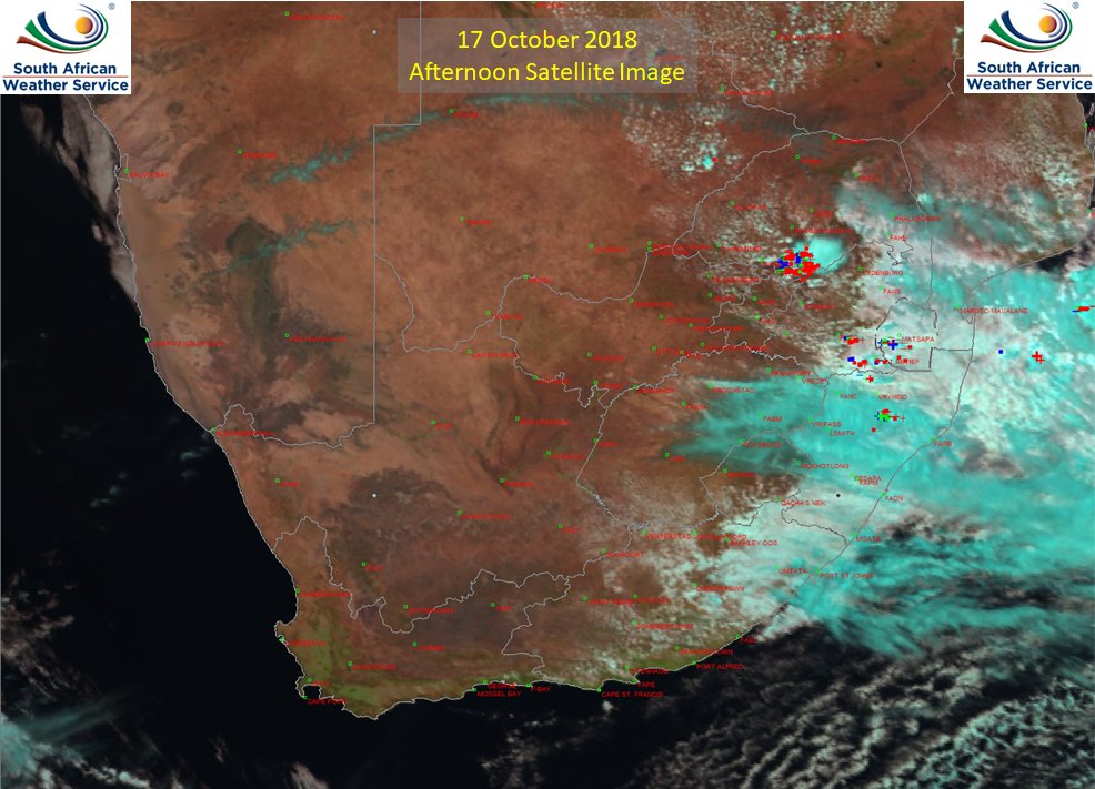 SA Weather Service on Twitter "Afternoon satellite image (17 Oct 2018