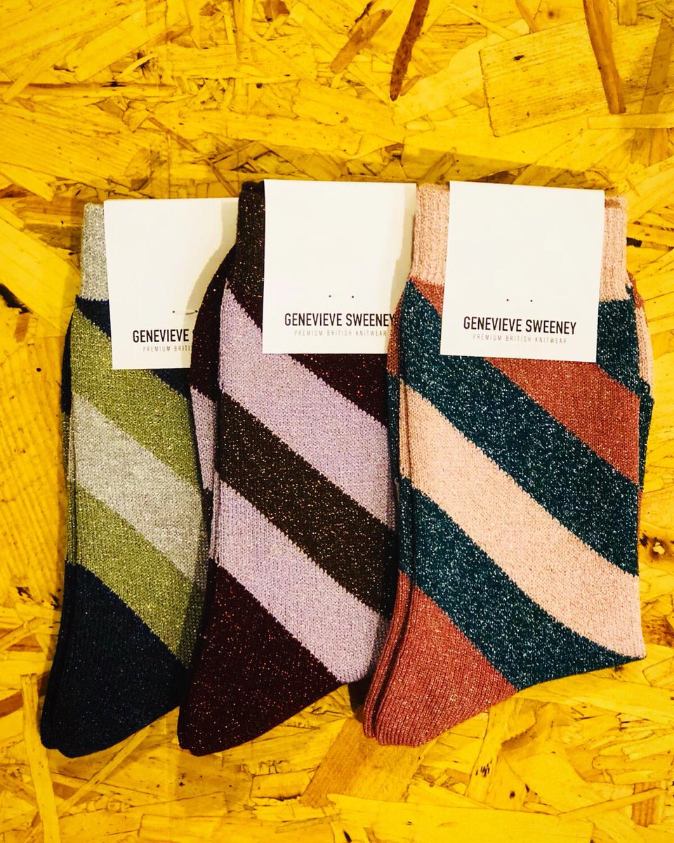 Proud to be working w. wonderful women incl. <a href="/genevieveknits/">Genevieve Sweeney</a> who creates sustainablly in Britain ~  these delicious sparkly numbers have just landed, but which flavour to pick 🤔 the teal &amp; pink number is based on our fave <a href="/LibertyLondon/">Liberty London</a> print 😍 #sustainablefashion #exclusive