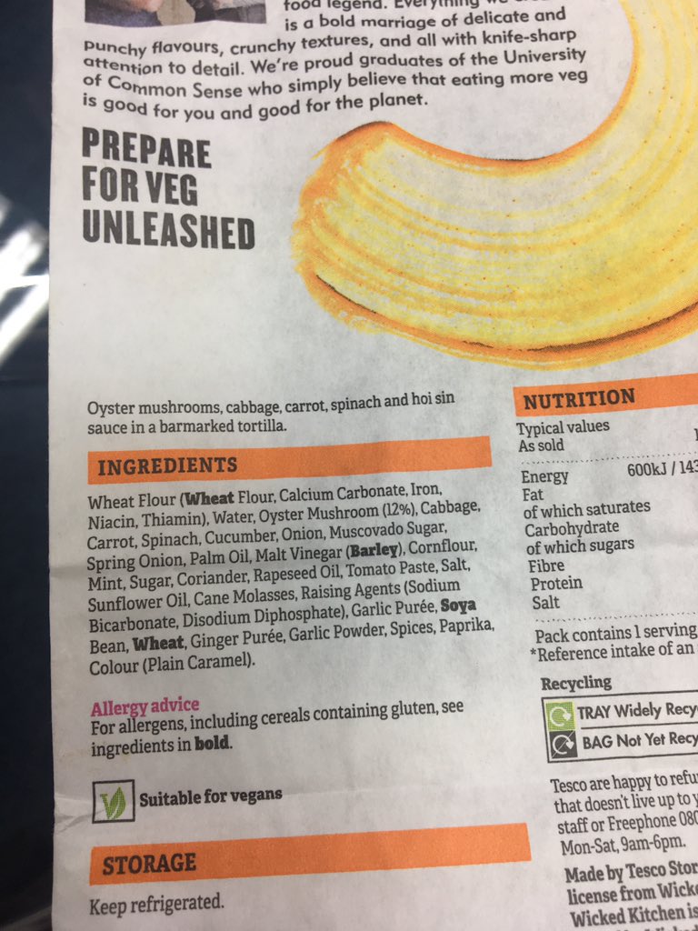 JaneChittick's tweet image. @Tesco can you really call this a #vegan range when it contains PALM OIL! And make a claim as being 'good for the planet' #2faced #falseadverting
