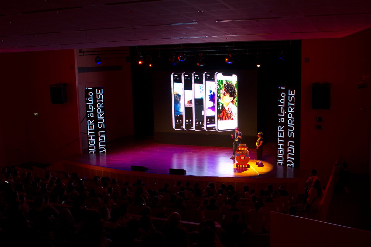 Lightricks's tweet photo. We had a blast at @OFFFest TLV! Hundreds of creatives designed their own temporary tattoos w/ @EnlightPhotofox.
+ Yael, our Creative Director & @guttmnn, @facetuneapp Lead Designer, shared their advice on how (& how not) to design award-winning apps.
See you next year! #OFFFTLV https://t.co/npxu2gFx4U