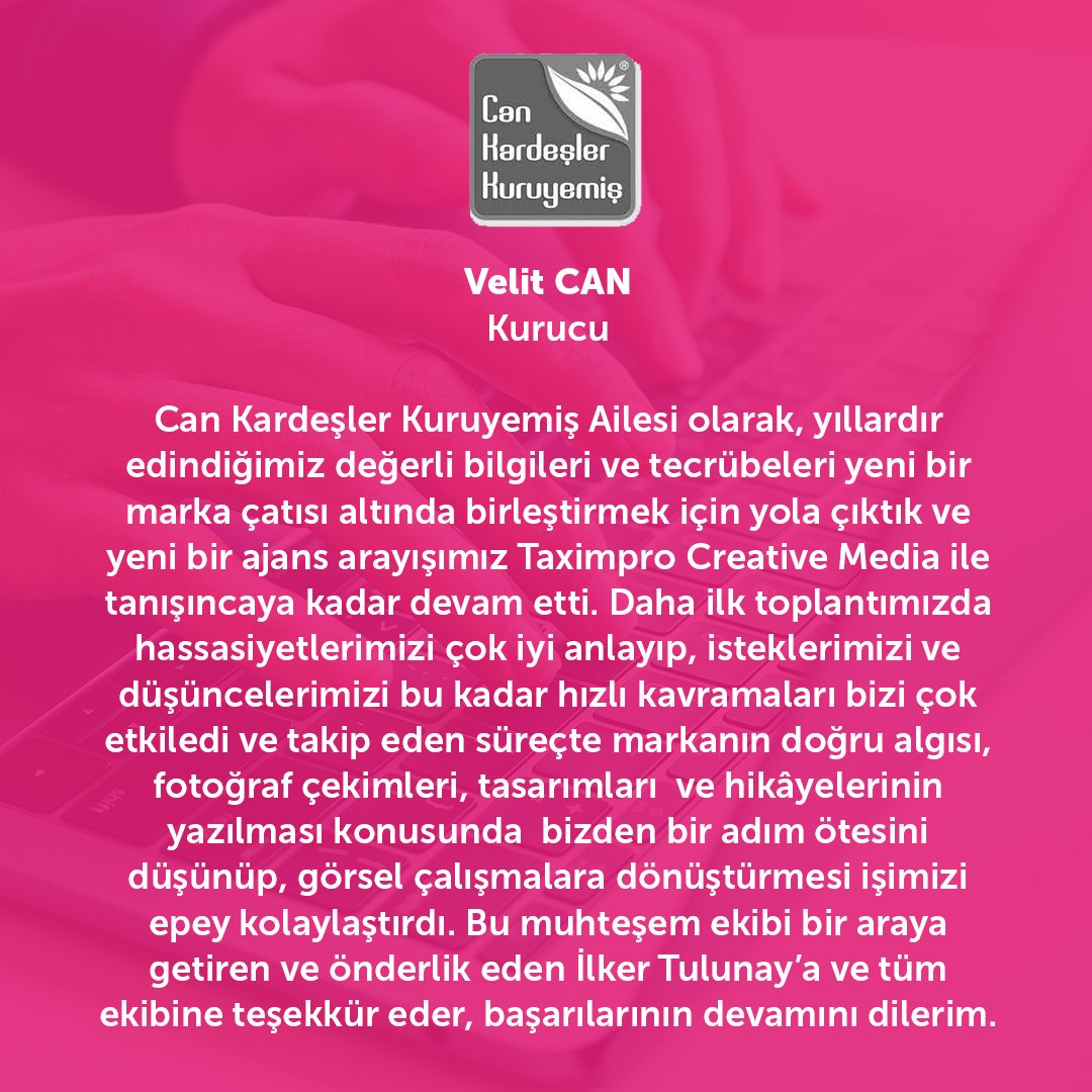TAXIMPRO's tweet photo. İşimiz, mutlu müşteriler yaratmaktır. :)
#taximpro #reklamajansı #referans #cankardeşler #kuruyemiş #dijital #webtasarım #sosyalmedya #tasarım #fotoğrafçekimi #izmir https://t.co/Gs9sWJmeRw