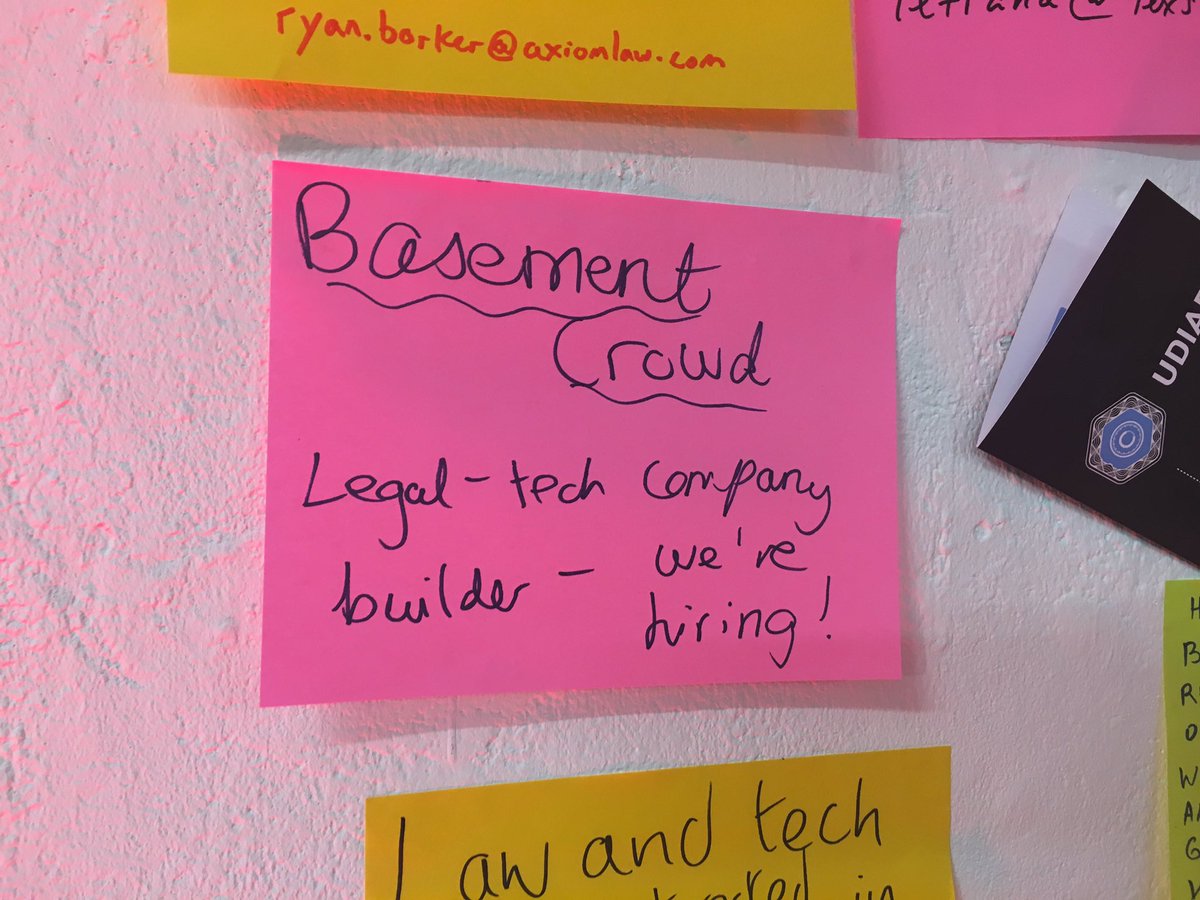 BasementCrowd's tweet photo. We’re at the #legalgeek conference today! Looking forward to meeting you! 👋 #legaltech #legalinnovation https://t.co/sC44lZ1fOz