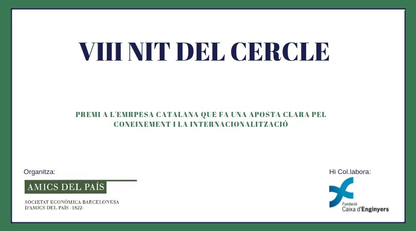 cercle_cat's tweet photo. [#AGENDA] Arriba la vuitena edició de la #NitdelCercle el proper dijous 15 de novembre. 

Reserva ara la teva plaça ➡️ https://t.co/NPv7XGcOKd

#Premis #Emrpesa #Coneixement #Talent #Internacionalització https://t.co/3J3FJkw0Uf