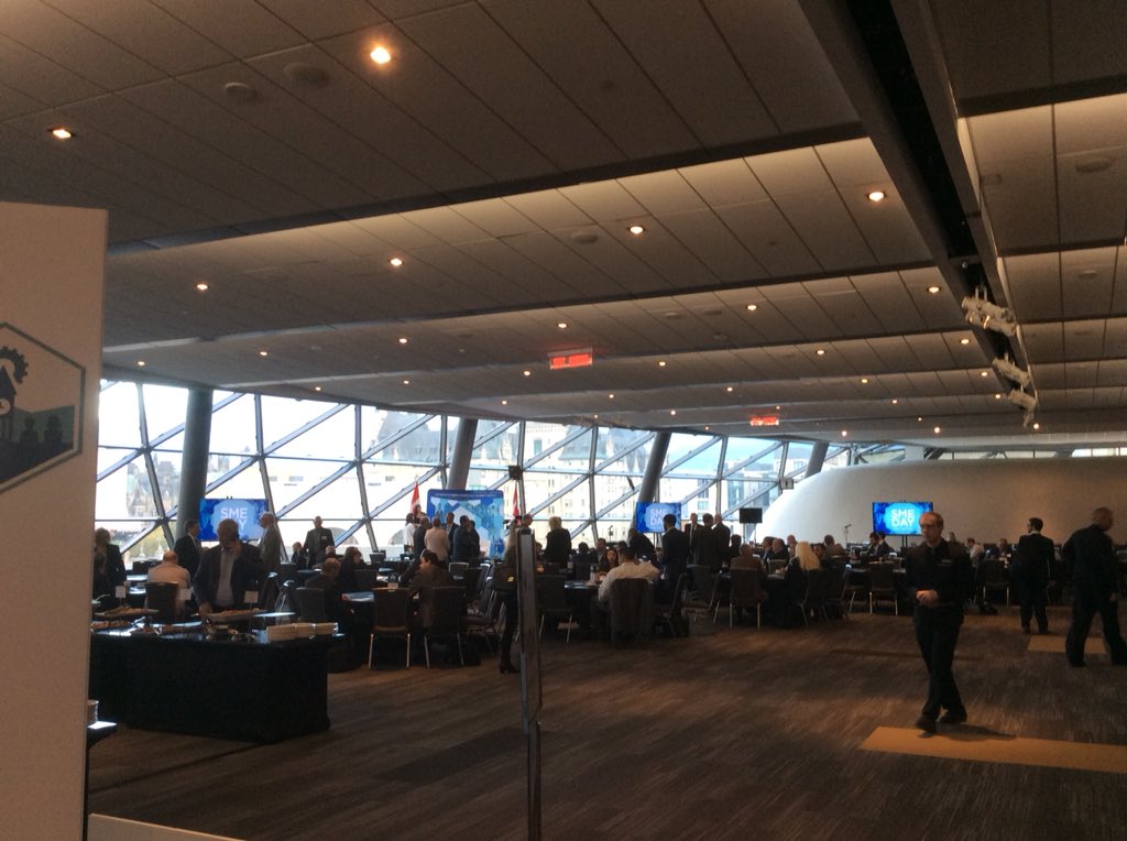 StephaneCrepeau's tweet photo. Kick off the #SMEdayOttawa at the beautiful Shaw Centre in #Ottawa @CadsiCanada #defece #SMEs https://t.co/OmIqxjnmXl