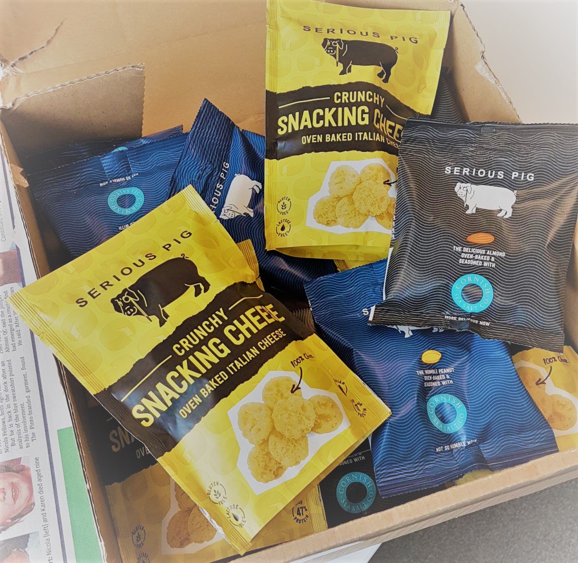dotLondon's tweet photo. #Christmas has come early thanks the folk at @SeriousPig - some amazing non-meat based snacks from these brilliant #DotLondoners. Try them as soon as you can! #crunchysnackingcheese #saltypeanuts #saltyalmonds https://t.co/dt2SShooQc