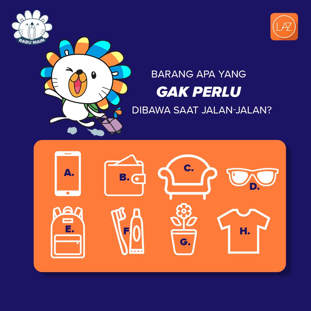 LazadaID's tweet photo. Saatnya #RabuMain! Jawab dan menangkan hadiah voucher 200K utk 1 Lazadian yang beruntung! ;)

#LazadaID #RabuMain https://t.co/Yh03s9gk1g
