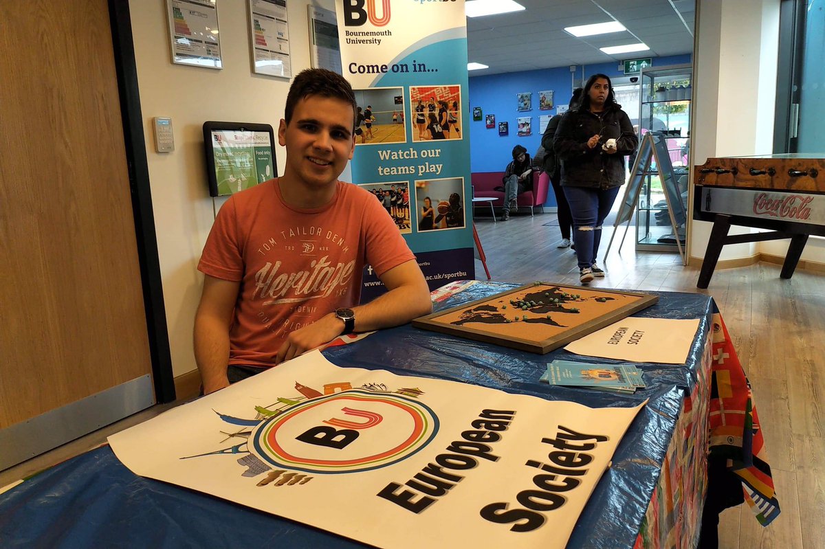 BU_European's tweet photo. We have a stall in the Global Marketplace today, come see us to find out more about the #EuropeanSociety!! 🤩🌍 #SUBU #bournemouthuni https://t.co/RjugGSIzbD