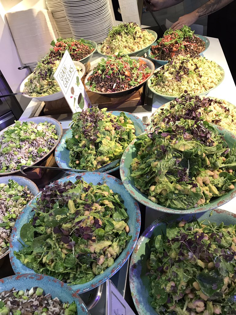 Peters beautiful Buttermilk chicken along with some fresh salads <a href="/HamNotSpam/">Jason Nelson-Smith</a> <a href="/AlexCirillo1/">Alex Cirillo</a>