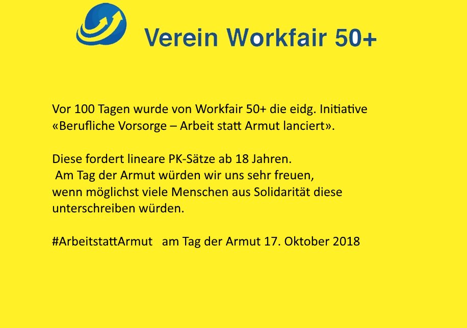 InitiativeW's tweet photo. Heute 17.10.2018 ist #InternationalerTagderArmut
die Wirtschaft will inzwischen den ganzen Menschen besitzen, doch muss klar sein, dass es Menschen gibt, welche nur ihre Arbeit an Selbiger verkaufen, jedoch niemals ihr Menschsein.
#Altersarmut50plus #PKInitiative #Workfair https://t.co/sLn4W5Px76