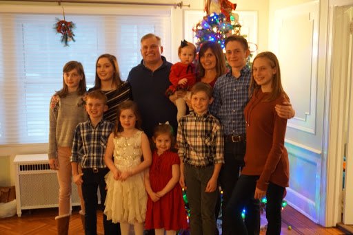 briansbrown's tweet photo. My wife, Susan, does not twittify, but she has a #UVA degree and wanted @EmmanuelMacron to know that there are plenty of woman ("perfectly educated" or not) who have chosen to bless the world with many children. Here are our 9. Share your family pics at #PostcardsforMacron https://t.co/36468T5qoy