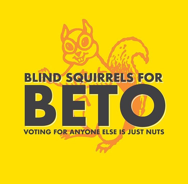 TexansForBeto's tweet photo. Did you watch the #TexasDebate last night? We did, and we loved Betoβs resounding commitment to lead with optimism and inspiration on issues like trade and #tariffs, #immigration, #healthcare, #CyberSecurity, #blindsquirrels and more. #BetoForTexas #BlindSquirrelsForBeto https://t.co/RZAI1CiHGB