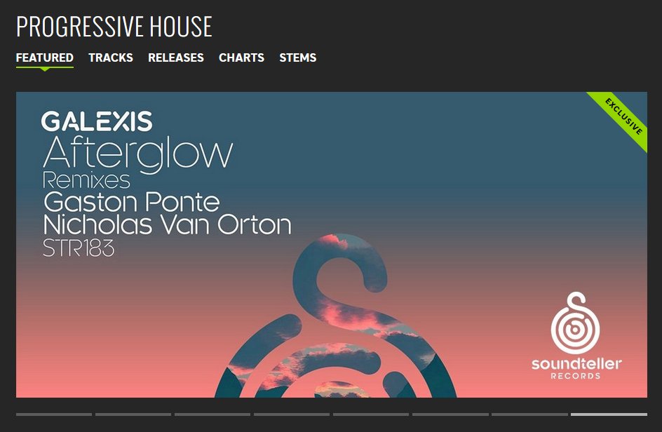 Congrats to Galexis and Soundteller Records for receiving a #beatport banner feature this week 🎉

'Afterglow' is out now with remixes from Gaston Ponte and <a href="/vanortonmusic/">Nicholas Van Orton</a> => beatport.com/release/afterg…