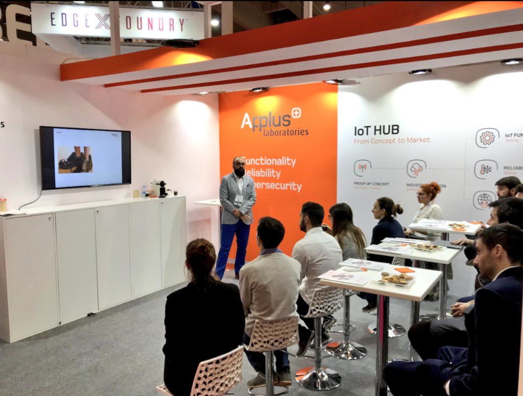 IOTSWC's tweet photo. Functionabilty, reliability, cybersecurity and market access. @applus Laboratories division provides testing and certification services to the #IoT industry in these key areas. #IOTSWC18 https://t.co/jTB5dTW5oH