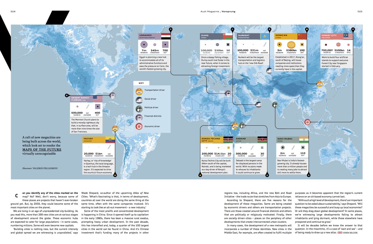 Mapping tomorrow's world. A look at global #megacities currently being built that most people haven't ever heard of before. #development #construction #geopolitics #growth #future