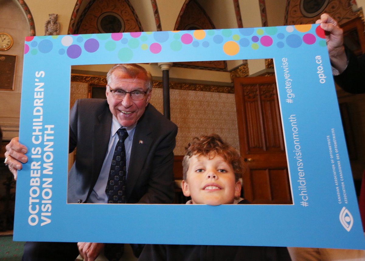 GuyLauzonMP's tweet photo. At the Eye Read and Play on the Hill event held earlier this month in the Speaker’s Lounge with Hugo and Judy! October is #ChildrensVisionMonth. Great to learn about the importance of eye exams for children to ensure they are able to thrive in their classrooms. https://t.co/Q7zmT0hd7c