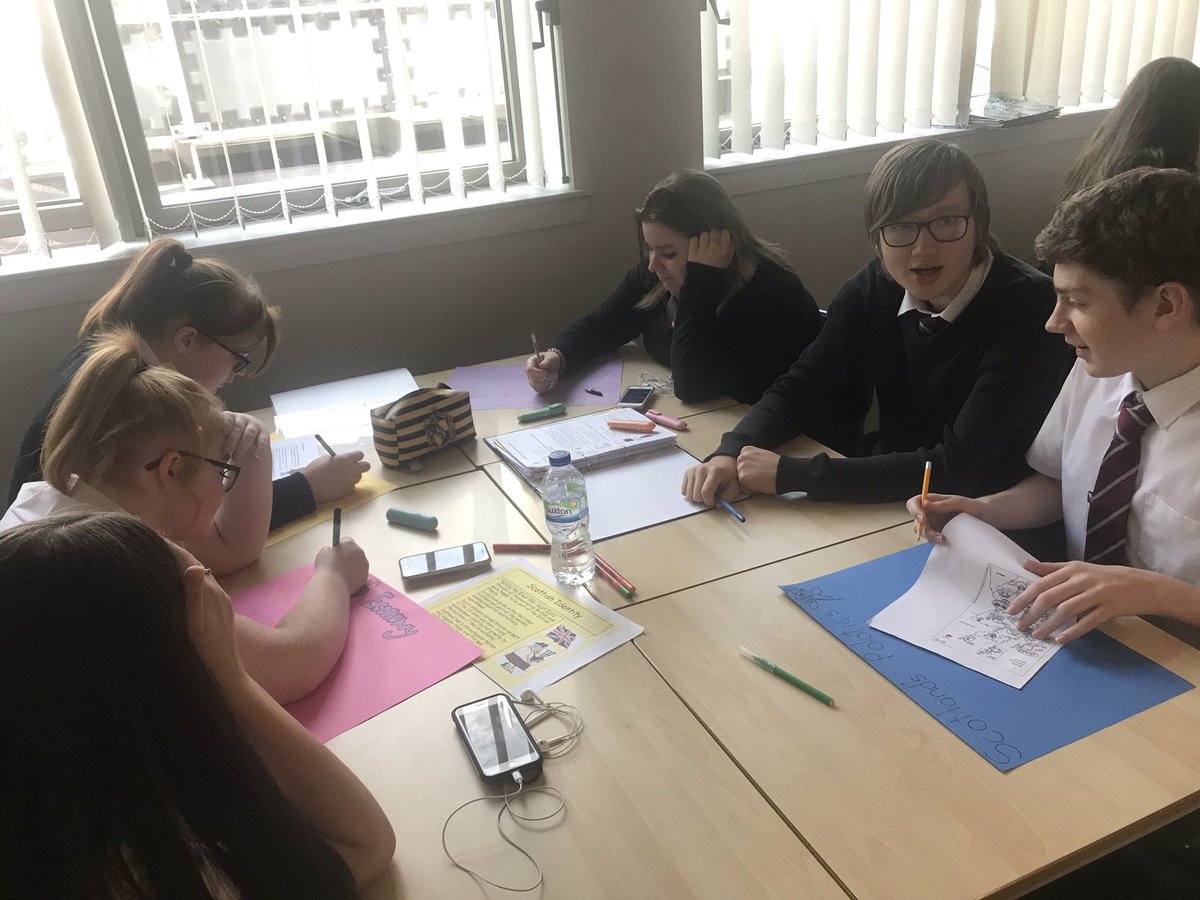 ForfarSocSub's tweet photo. Higher History pupils researching Scotland in 1914, in terms of, population, economy and industry, politics, identity and martial traditions. #sourceskills. #cooperativelearning. https://t.co/j2pvvFwYqn