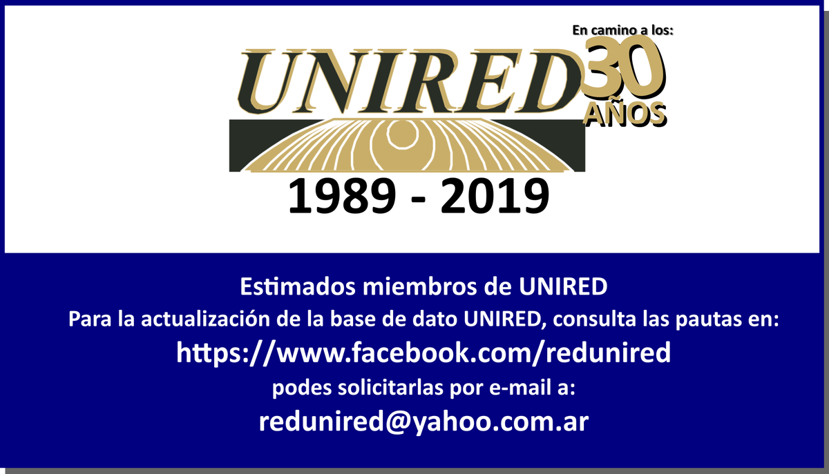 ¿Querés participar en la actualización de UNIRED?