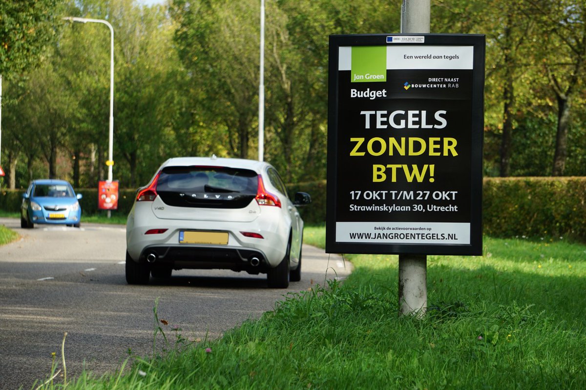 Campagne: <a href="/jangroentegels/">Jan Groen Tegels</a>, tegels zonder BTW!

#OOH #Buitenreclame