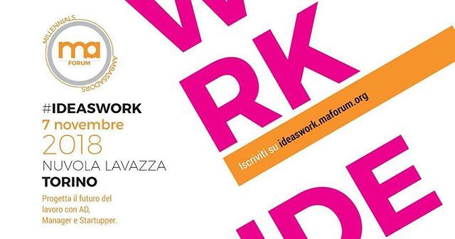 Il 7 Novembre saremo a Torino alla Nuvola Lavazza per il kick off del MAF, Millennials Ambassadors Forum con @hrc_younggeneration, un hub per i principali stakeholder del mercato del lavoro che promuoverà con metodologie innovative l'interazione tra azie… ift.tt/2RXlrln