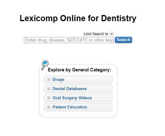 RegisCollegeLib's tweet photo. The Oct #DatabaseoftheMonth is: Lexicomp Online for Dentistry! It's a wonderful resource for our Dental Hygiene program. You can find it in the A-Z Database list. ๐ฆท๐ฉโโ๏ธ๐จโโ๏ธ๐ https://t.co/41gkfPGYDW