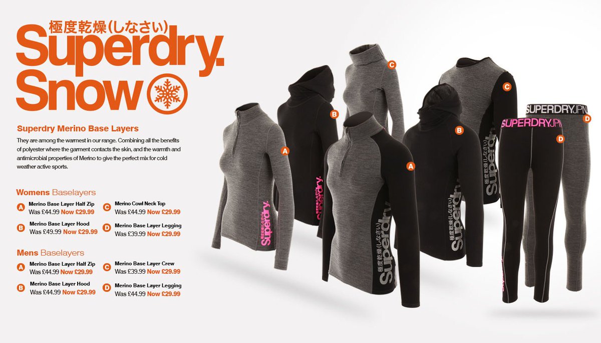 Superdry Snow is an exciting mix of street inspired sports fashion and technical slope wear.

🔹surfanic.co.uk/superdry/base-…🔹