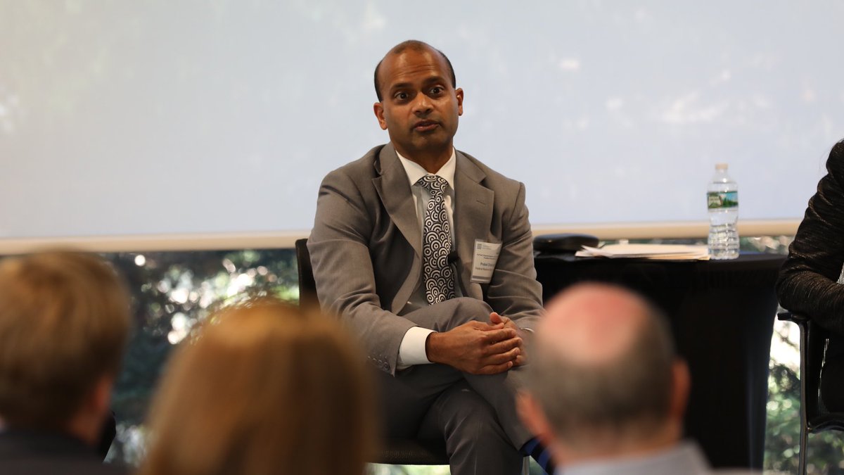 BostonFed's tweet photo. The #BostonFed’s Prabal Chakrabarti, Jim Cunha, Aparna Ramesh &amp; Ed Dumas spoke with @AspenInstitute’s @idarademacher about how the #Fed can help improve #financialinclusion through #wages, preventing overdraft fees, and #FinTech. #FinTech4Inclusion  https://t.co/NzbPIPfEe7 https://t.co/qnuy4LXgvN