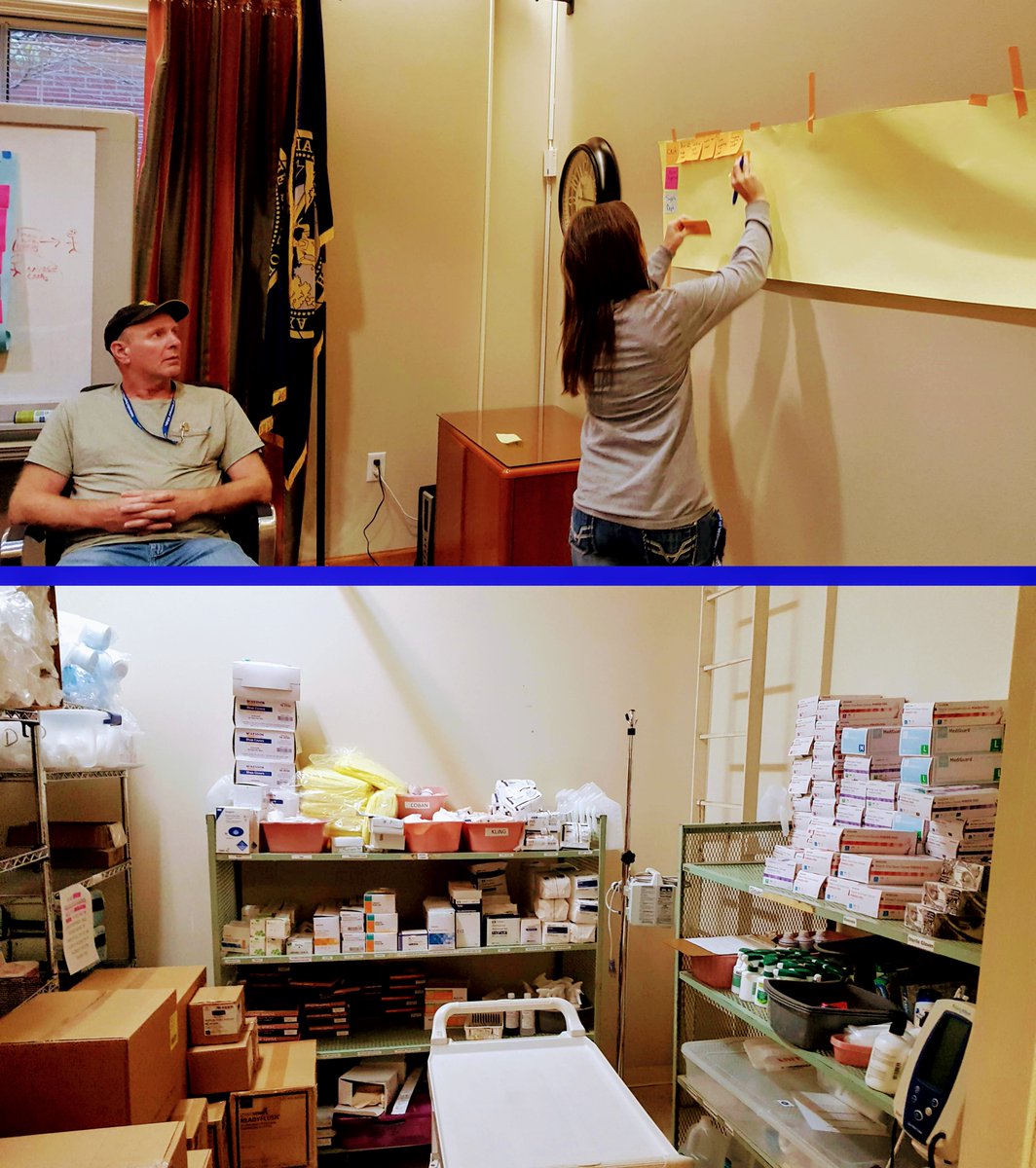 NEVetsAffairs's tweet photo. Teammates at the Norfolk Veterans' Home are improving care to #Nebraska #veterans by simplifying supply order forms, re-organizing supply closets, and making it easier for our nurses to access what they need to serve our members. #COEweek https://t.co/Eao1y2kPdb