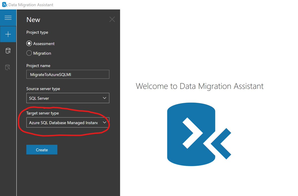 SQLDusty's tweet photo. This is awesome! And a much needed feature! --> Data Migration Assistant now supports #Azure #SQL Database Managed Instance as a target: https://t.co/Lo69FeFNlr #cloud #sqlserver #dma #datamigrationassistant https://t.co/d0ytOtFoj4