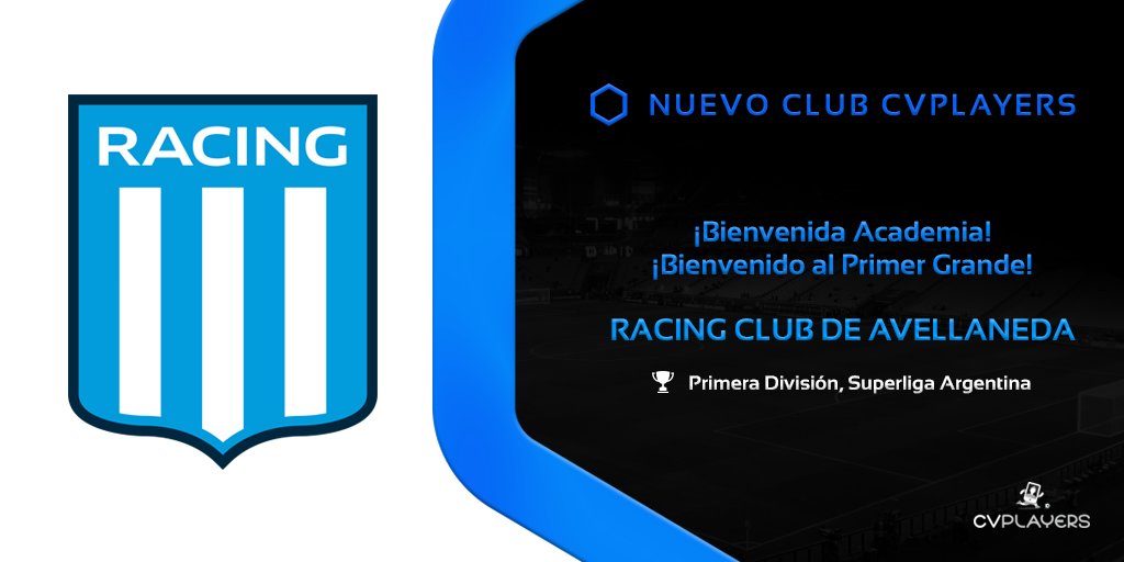 Un acuerdo para potenciar el #fútbol! Así anuncia <a href="/RacingClub/">Racing Club</a> su alianza con nosotros! racingclub.com.ar/futbol/nota/20…  Y le damos la bienvenida! #tecnología #innovación #scouting #digital #transparencia #profesionalización #regionalización Seguimos creciendo!