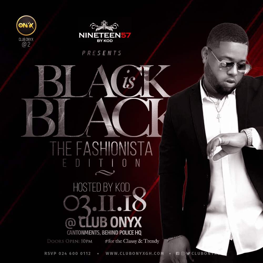 _iam_solution's tweet photo. #blackisblack is back on the 3rd of Nov at @clubOnyxgh You can't afford to miss out @teamkodgh @nineteen57bykod https://t.co/ozL8AEDfO6