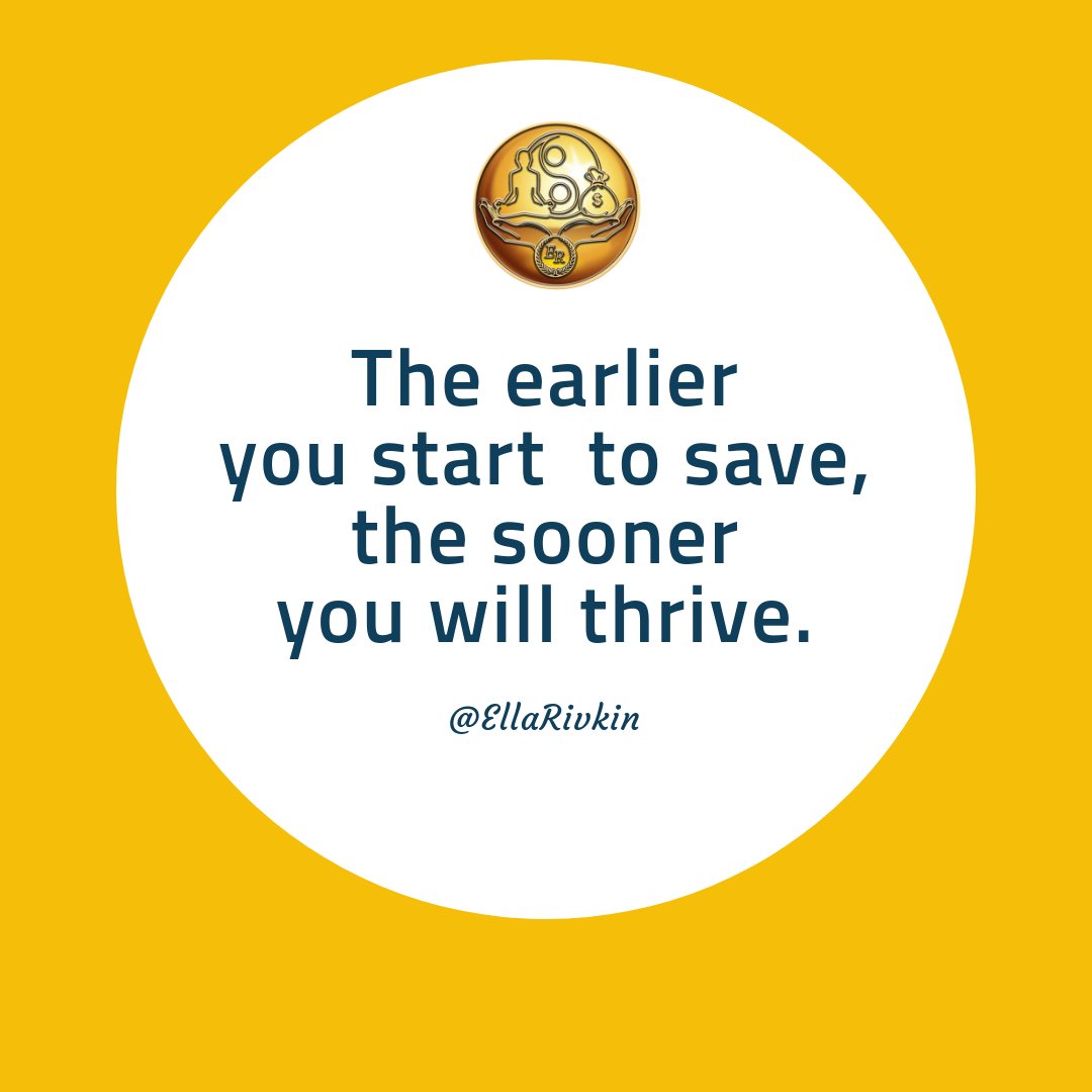erps_group's tweet image. The earlier you start to save, the sooner you will thrive. 

#EllaRivkin #ERPSGroup #BusinessDevelopmentCenter #businesssuccess #accountingoffice #financialadvisors #money #quotes