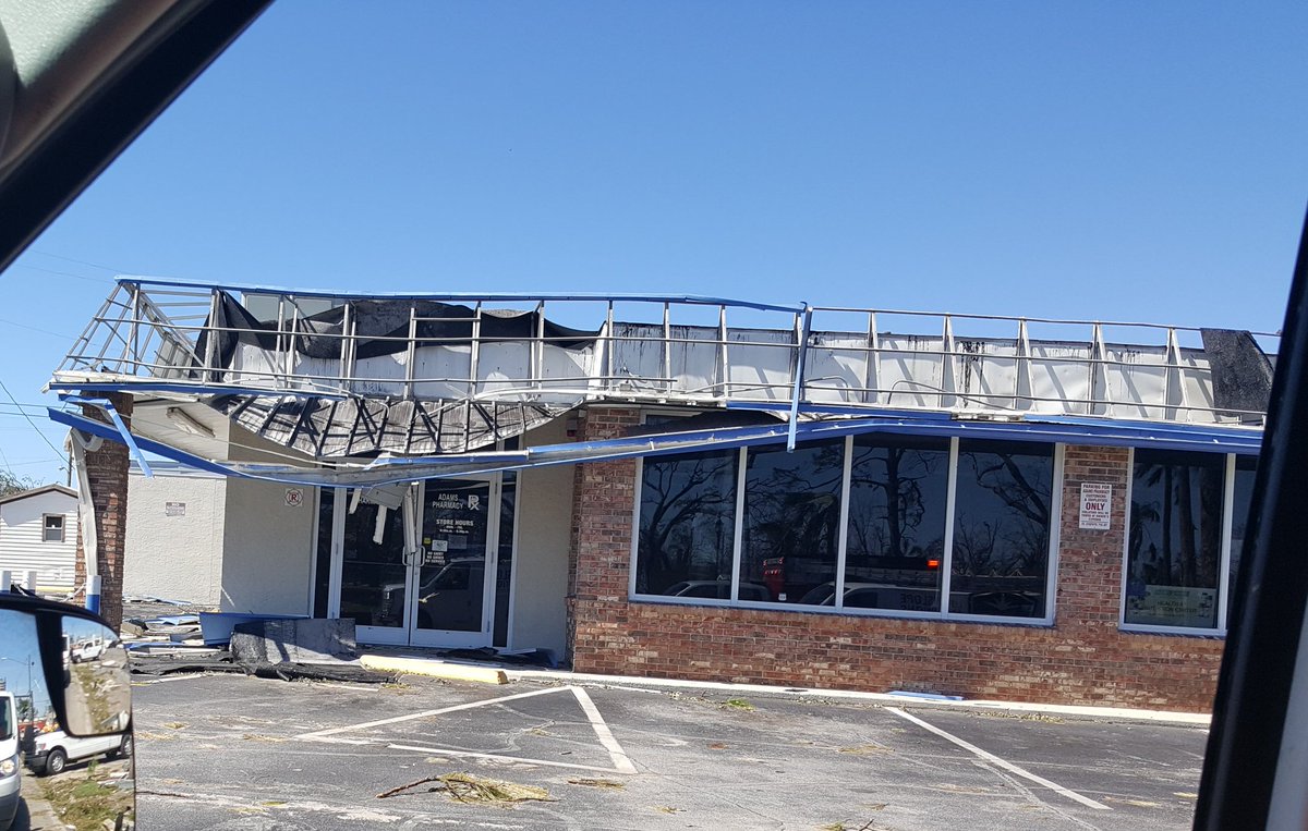 LowSlope's tweet photo. Photos from our crews while responding to roof damage in the #Panhandle. #HurricaneMichael https://t.co/12SGkrjb6K