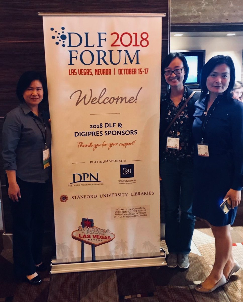 sophiadeng's tweet photo. A few CALA members attended the #DLFforum... Ideas like decolonized DL and digital collections as data are thought-provoking and refreshing! https://t.co/DTme571keg