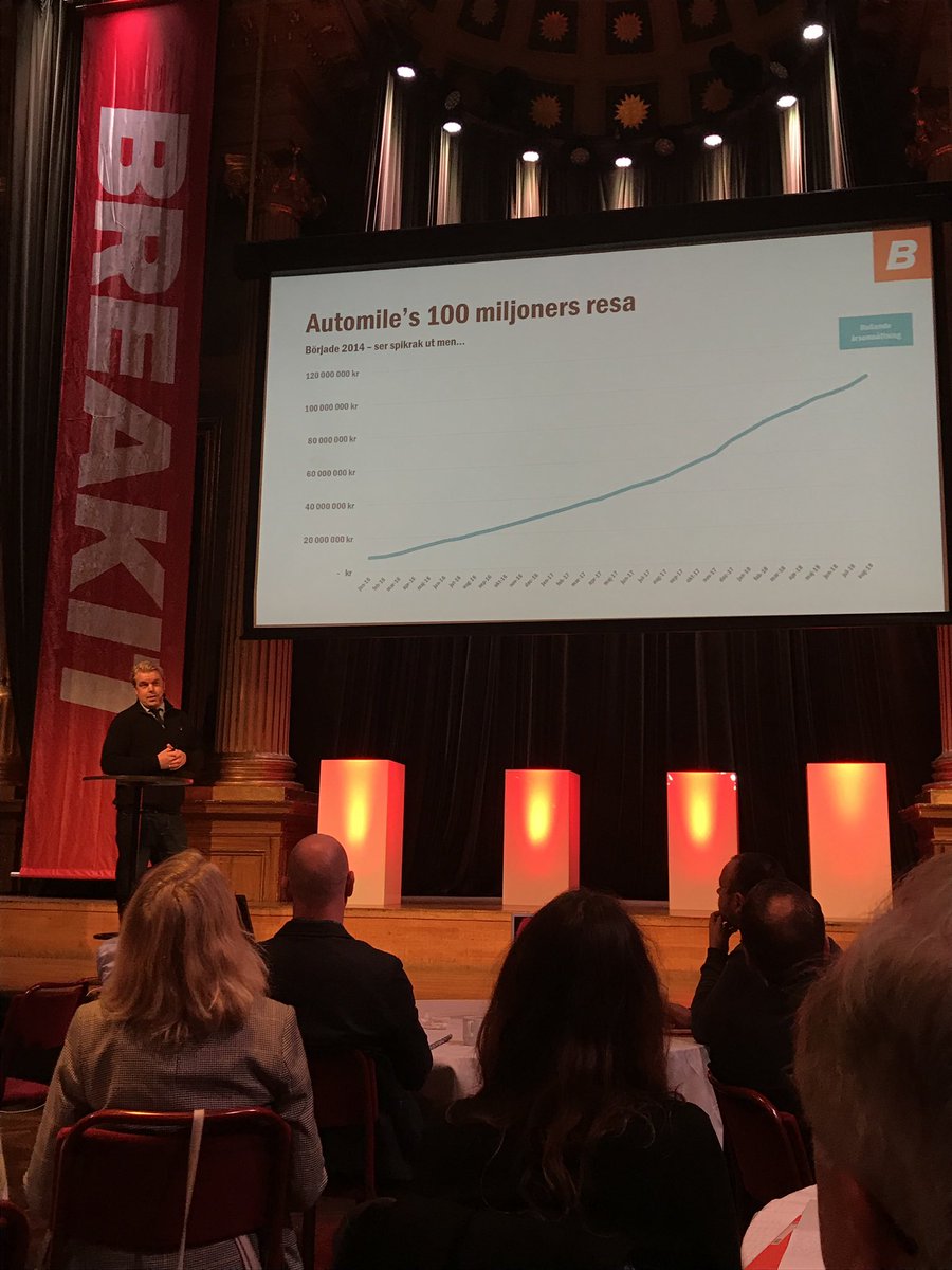jo_antonsson's tweet photo. Superintressant presentation från Jens Nylander, grundare och vd för Automile, om hur man går från 0 till 100 msek på 4 år. @breakit_se #scaleupday2018 https://t.co/q96p8mLL1s