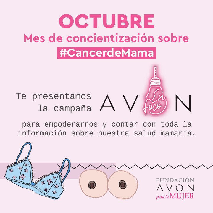¡Estamos en el mes de concientización sobre #CáncerdeMama, te presentamos EN FOCO! La Campaña creada especialmente por AVON y Fundación Avon para empoderarnos y contar con toda la información sobre nuestra salud mamaria.