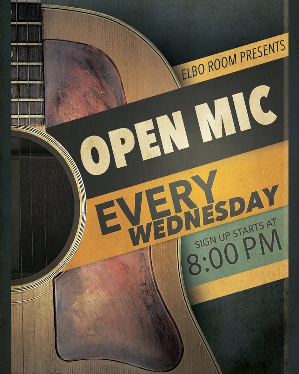 ElboRoomLive's tweet photo. Wednesday Night Show w/Steph’s Darling Parlour, a verified variety of #musical, #comedic, &amp; #vaudevillian talents in the Main Venue! @jordanmueller_ will perform from 8pm to 9pm, &amp; our weekly #openmic will take place after his performance in the #Lounge! #chicago #chicago #comedy https://t.co/OYsgZWvrUq