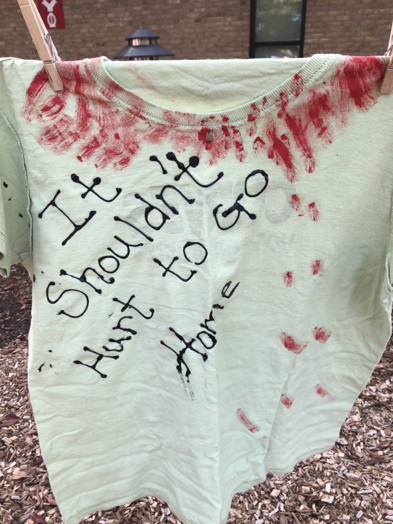 The Clothesline Project today from 10-2. Come out and honor a survivor by creating a shirt.