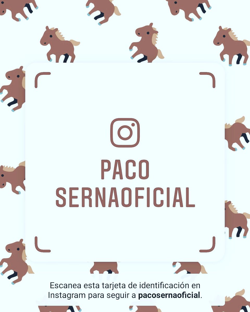 PacoSernaMusic's tweet photo. Buen día saludos cordiales de su compa #pacoserna🐎 los invito a que me sigan en Instagram solo escaneando está imagen y puro #DelRecords #delcampomusic https://t.co/4XfD4bJ6r2