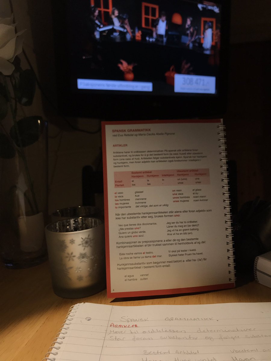 Spansk grammatikk og P3aksjonen 2018👍🏻