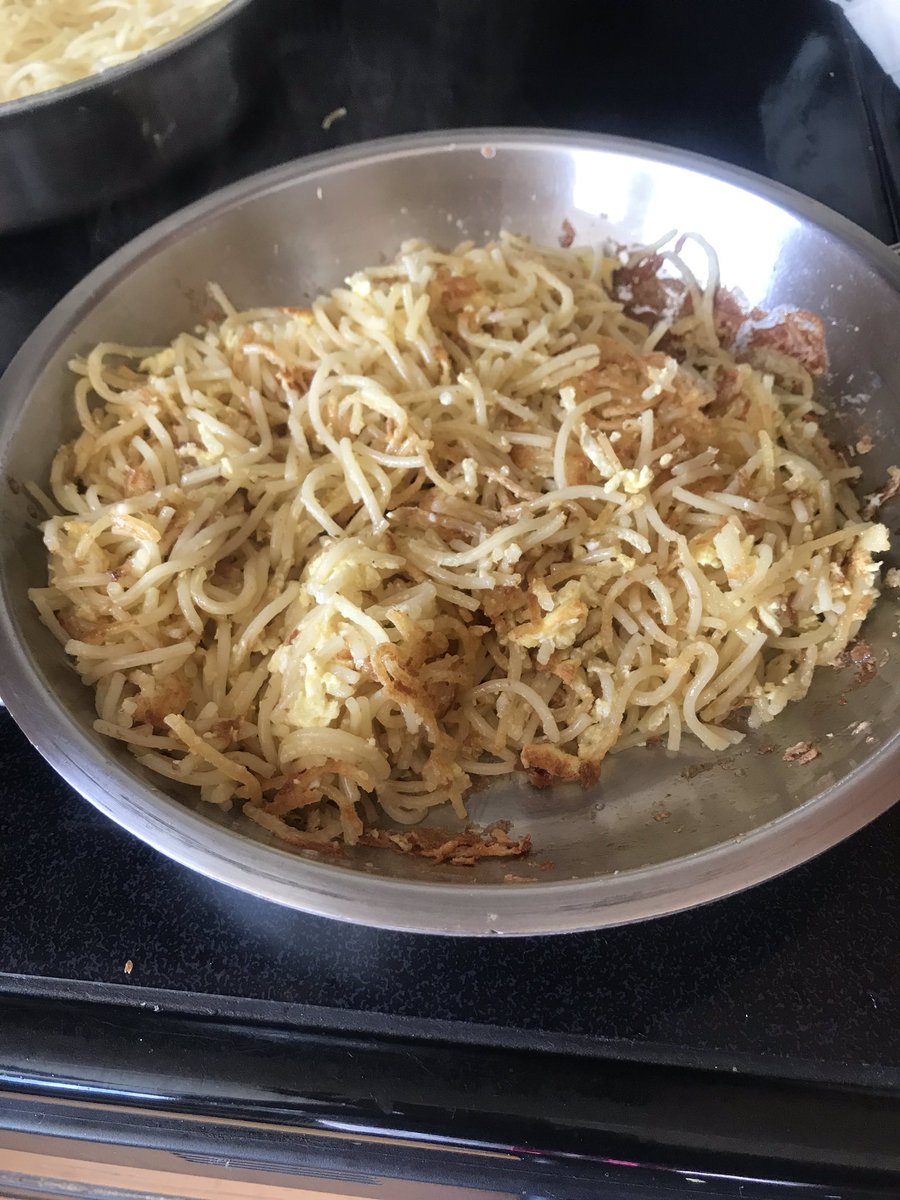 rubyroof's tweet photo. Happy #NationalPastaDay favorite recipe from my Grandma Carmela, #friedspaghetti because it just isn’t healthy enough without the fried 😂. #deliciousfood and my kids love it just like I did. 🙌🏼🍳 https://t.co/8LHRhB6VrG