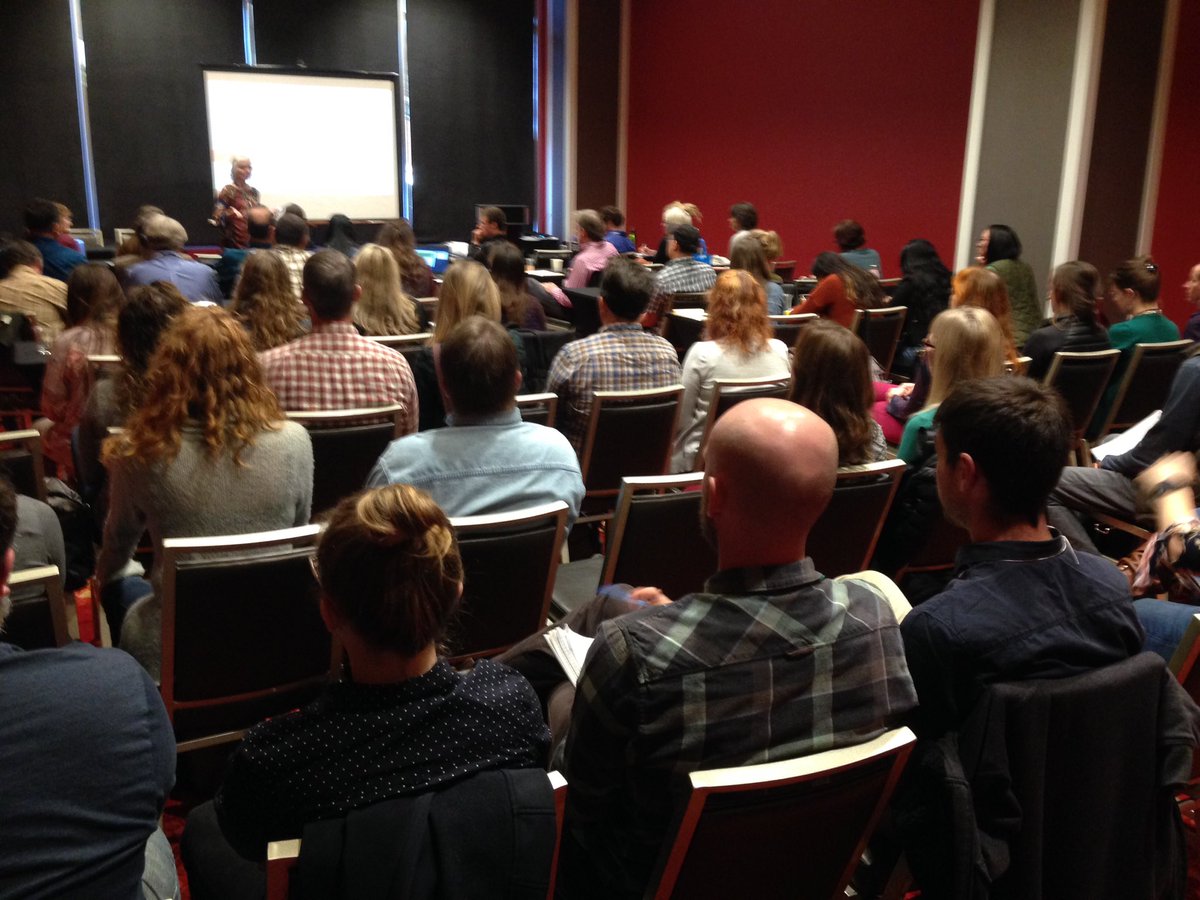 SWS_PNW's tweet photo. Standing room only in the Traditional Ecological Knowledge session, with speakers from EPA, Coeur d'Alene Tribe, Tulalip Tribe, Swinomish Tribe, and CSU-Sac. So grateful for their sharing of stories and ideas on integrating western and indigenous science. #Restoration2018 https://t.co/lsPFYMgdbI