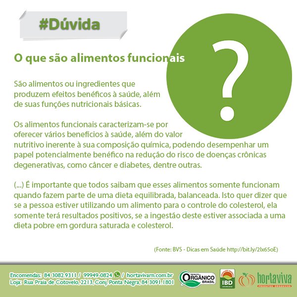 Hortavivarn's tweet photo. #ChegaDeDúvida #BomSaber #Alimentos #Funcionais #Nutrição #orgânicoSempre #Certificados https://t.co/c1EXzVjPF9